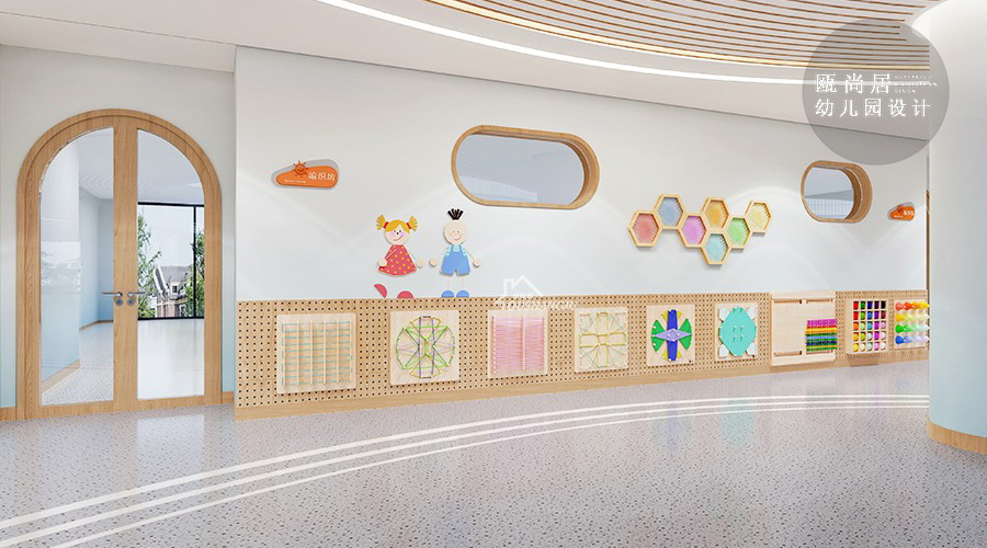 顏值與功能并存的幼兒園走廊墻面設(shè)計